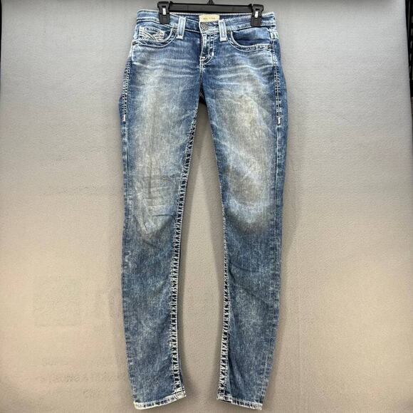 Big Star Denim - Big Star Women's Jenae Skinny Size 26L Light Stone Wash Hidden Logo Pocket